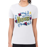 Seattle Mariners G-III 4Her by Carl Banks Women's Super-Slim Fit Lightweight Retro Roses T-Shirt - MLB