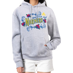 Seattle Mariners G-III 4Her by Carl Banks Women's Retro Roses Fleece Pullover Hoodie - MLB