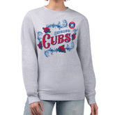 Chicago Cubs G-III 4Her by Carl Banks Women's Retro Roses Fleece Pullover Sweatshirt - MLB