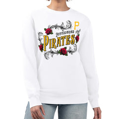 Pittsburgh Pirates G-III 4Her by Carl Banks Women's Retro Roses Fleece Pullover Sweatshirt - MLB