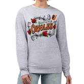 Baltimore Orioles G-III 4Her by Carl Banks Women's Retro Roses Fleece Pullover Sweatshirt - MLB
