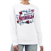 Washington Nationals G-III 4Her by Carl Banks Women's Retro Roses Fleece Pullover Sweatshirt - MLB
