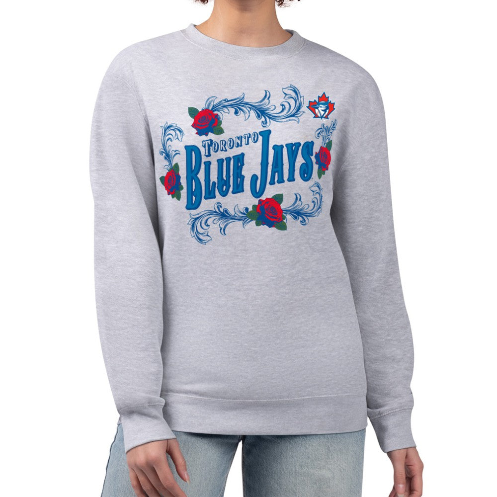 Toronto Blue Jays G-III 4Her by Carl Banks Women's Retro Roses Fleece Pullover Sweatshirt - MLB