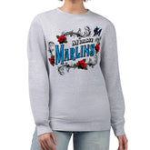 Miami Marlins G-III 4Her by Carl Banks Women's Retro Roses Fleece Pullover Sweatshirt - MLB