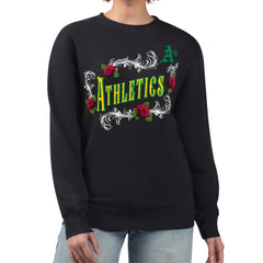 Athletics G-III 4Her by Carl Banks Women's Retro Roses Fleece Pullover Sweatshirt - MLB