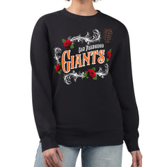 San Francisco Giants G-III 4Her by Carl Banks Women's Retro Roses Fleece Pullover Sweatshirt - MLB