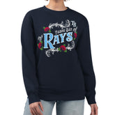 Tampa Bay Rays G-III 4Her by Carl Banks Women's Retro Roses Fleece Pullover Sweatshirt - MLB