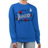 Los Angeles Dodgers G-III 4Her by Carl Banks Women's Retro Roses Fleece Pullover Sweatshirt - MLB