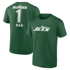New York Jets #1 Dad Jersey T-Shirt Green | NFL