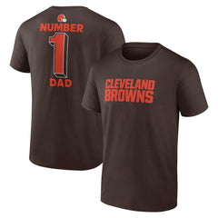 Cleveland Browns #1 Dad Jersey T-Shirt Brown | NFL