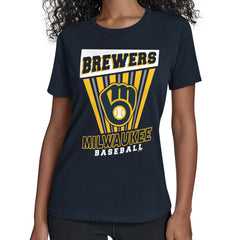Milwaukee Brewers Starter Women's Poster Print T-Shirt - MLB