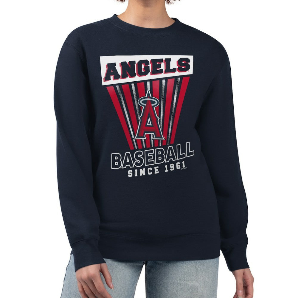Los Angeles Angels Starter Women's Poster Print Pullover Sweatshirt - MLB