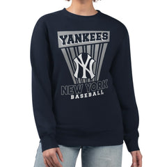 New York Yankees Starter Women's Poster Print Pullover Sweatshirt - MLB