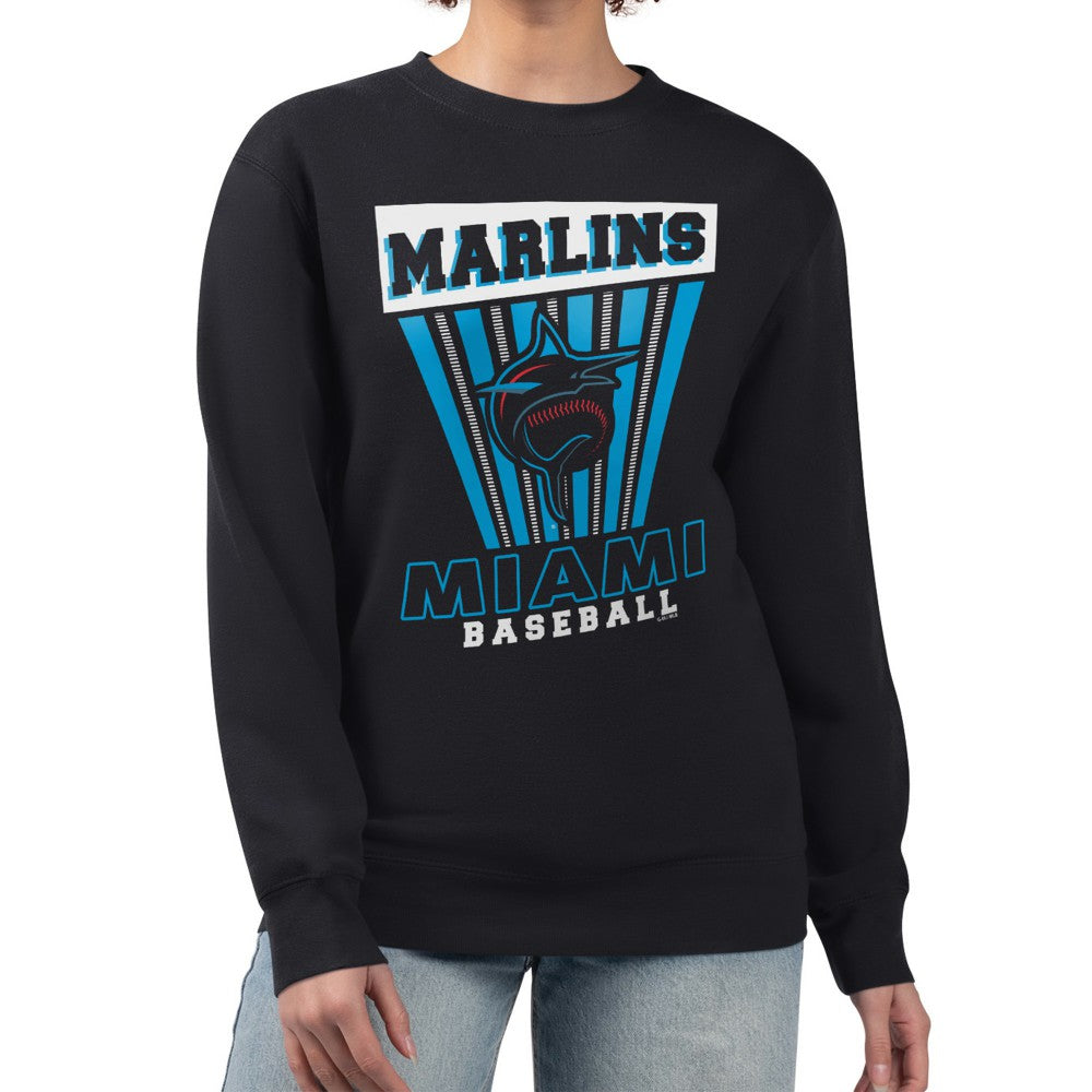Miami Marlins Starter Women's Poster Print Pullover Sweatshirt - MLB