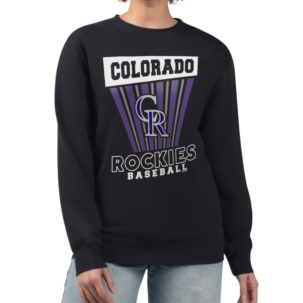 Colorado Rockies Starter Women's Poster Print Pullover Sweatshirt - MLB