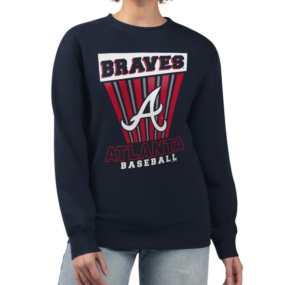 Atlanta Braves Starter Women's Poster Print Pullover Sweatshirt - MLB