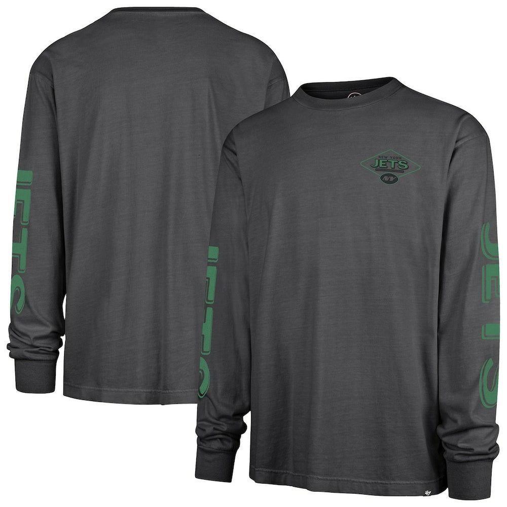 New York Jets '47 Cairn Ravine Foundation Long Sleeve T-Shirt Charcoal | 47 brand