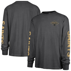 New Orleans Saints '47 Cairn Ravine Foundation Long Sleeve T-Shirt Black | 47 brand