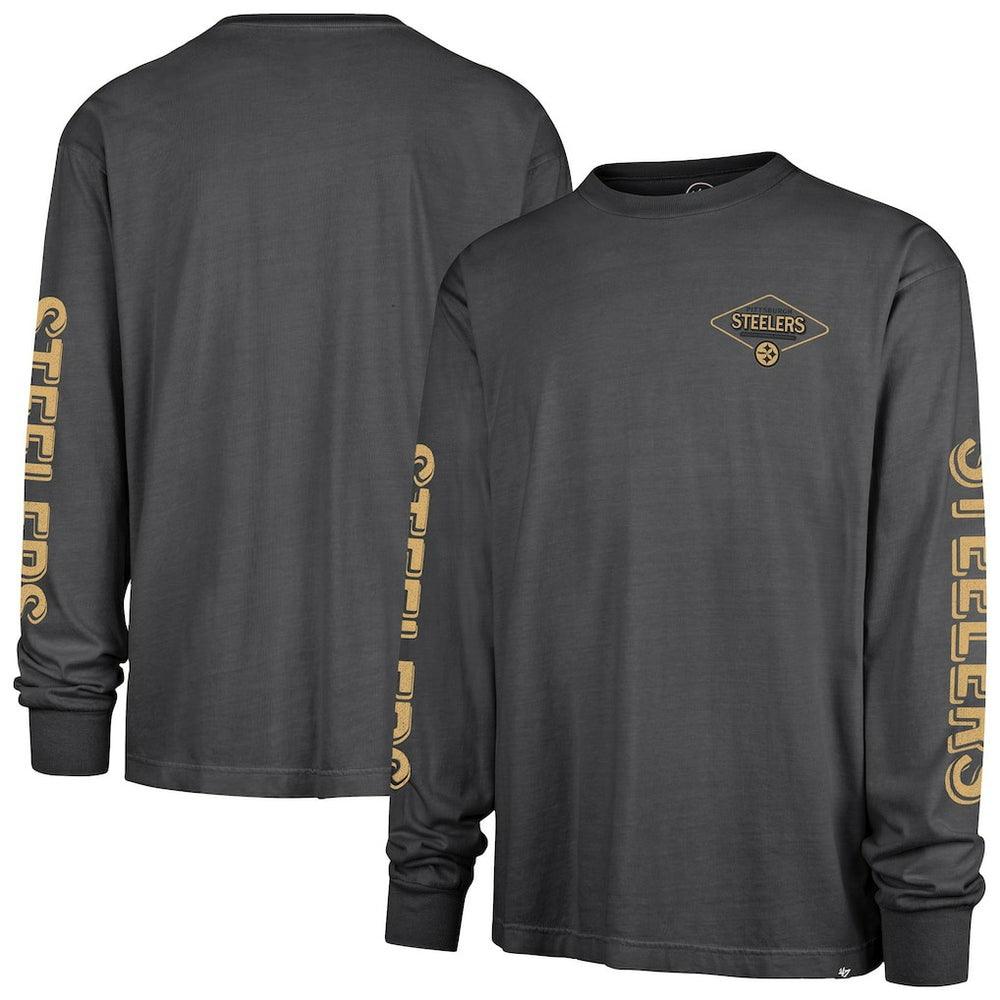 Pittsburgh Steelers '47 Cairn Ravine Foundation Long Sleeve T-Shirt Black | 47 brand