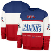New England Patriots '47 Throwback Breeze Maximalist Sweatshirt Royal/Red | 47 brand
