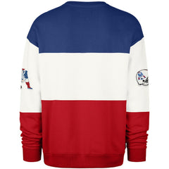 New England Patriots '47 Throwback Breeze Maximalist Sweatshirt Royal/Red | 47 brand