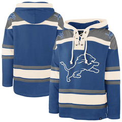 Detroit Lions '47 Men's Superior Lacer Hoodie Blue | 47 brand