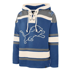 Detroit Lions '47 Men's Superior Lacer Hoodie Blue | 47 brand