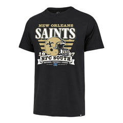 New Orleans Saints '47 Stripe Splash Franklin Throwback T-Shirt Black | 47 brand
