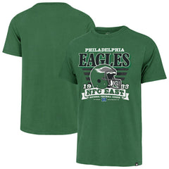 Philadelphia Eagles '47 Stripe Splash Franklin Throwback T-Shirt Kelly Green | 47 brand
