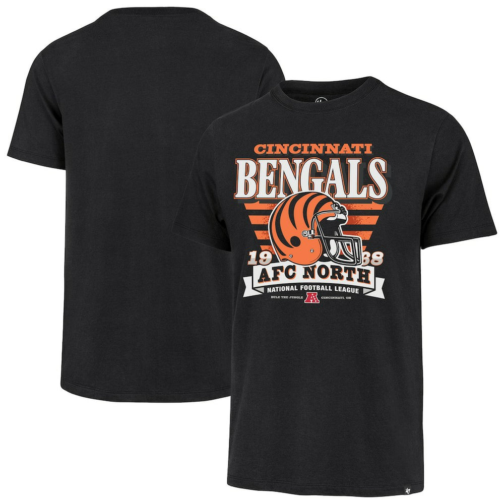 Cincinnati Bengals '47 Stripe Splash Franklin Throwback T-Shirt Black | 47 brand