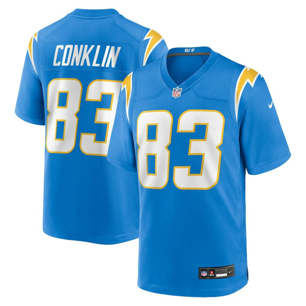 Tyler Conklin Los Angeles Chargers Team Game Jersey Powder Blue | Nike for Sale