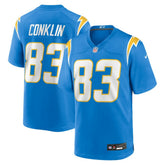 Tyler Conklin Los Angeles Chargers Team Game Jersey Powder Blue | Nike for Sale