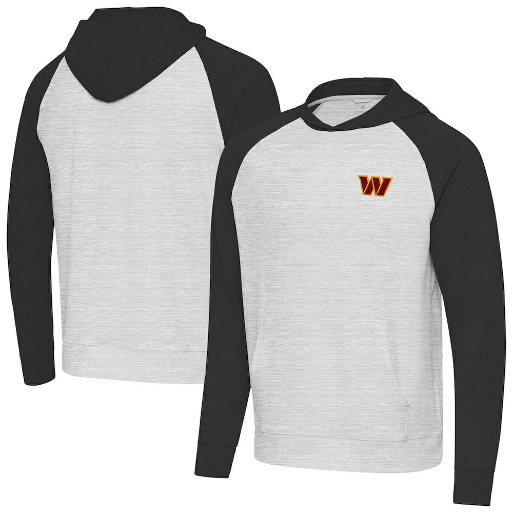 Washington Commanders Antigua Urgent Pullover Hoodie Heather Gray/Black | NFL