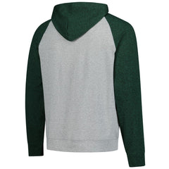 Green Bay Packers Antigua Urgent Pullover Hoodie Heather Gray/Black | NFL