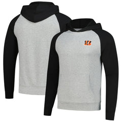 Cincinnati Bengals Antigua Urgent Pullover Hoodie Heather Gray/Black | NFL