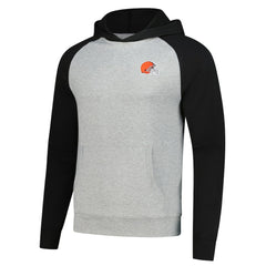 Cleveland Browns Antigua Urgent Pullover Hoodie Heather Gray/Black | NFL