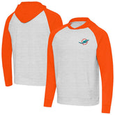 Miami Dolphins Antigua Urgent Pullover Hoodie Gray/Orange | NFL