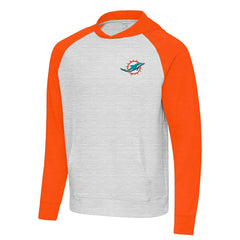 Miami Dolphins Antigua Urgent Pullover Hoodie Gray/Orange | NFL