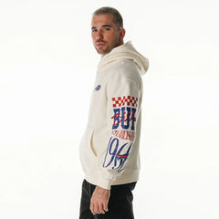 Buffalo Bills The Wild Collective Unisex Stacked Graphic Sleeve Fleece Hoodie Cream | NFL