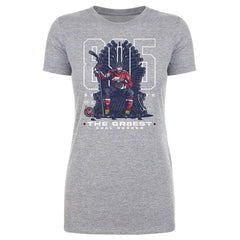 Alexander Ovechkin Washington Capitals 500 Level Women's NHL All-Time Leading Goal Scorer Throne T-Shirt - Heather Gray - NHL