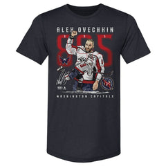 Alexander Ovechkin Washington Capitals 500 Level NHL All-Time Leading Goal Scorer Tri-Blend The Shot T-Shirt - Navy - NHL