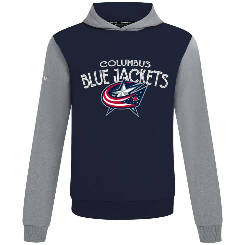 Columbus Blue Jackets Levelwear Ultimate Mission Pullover Hoodie - Navy/Gray - NHL