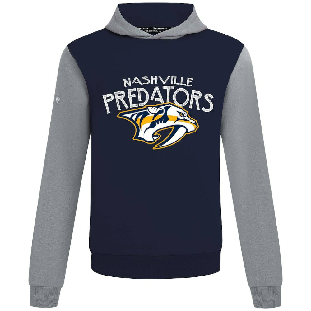 Nashville Predators Levelwear Ultimate Mission Pullover Hoodie - Navy/Gray - NHL