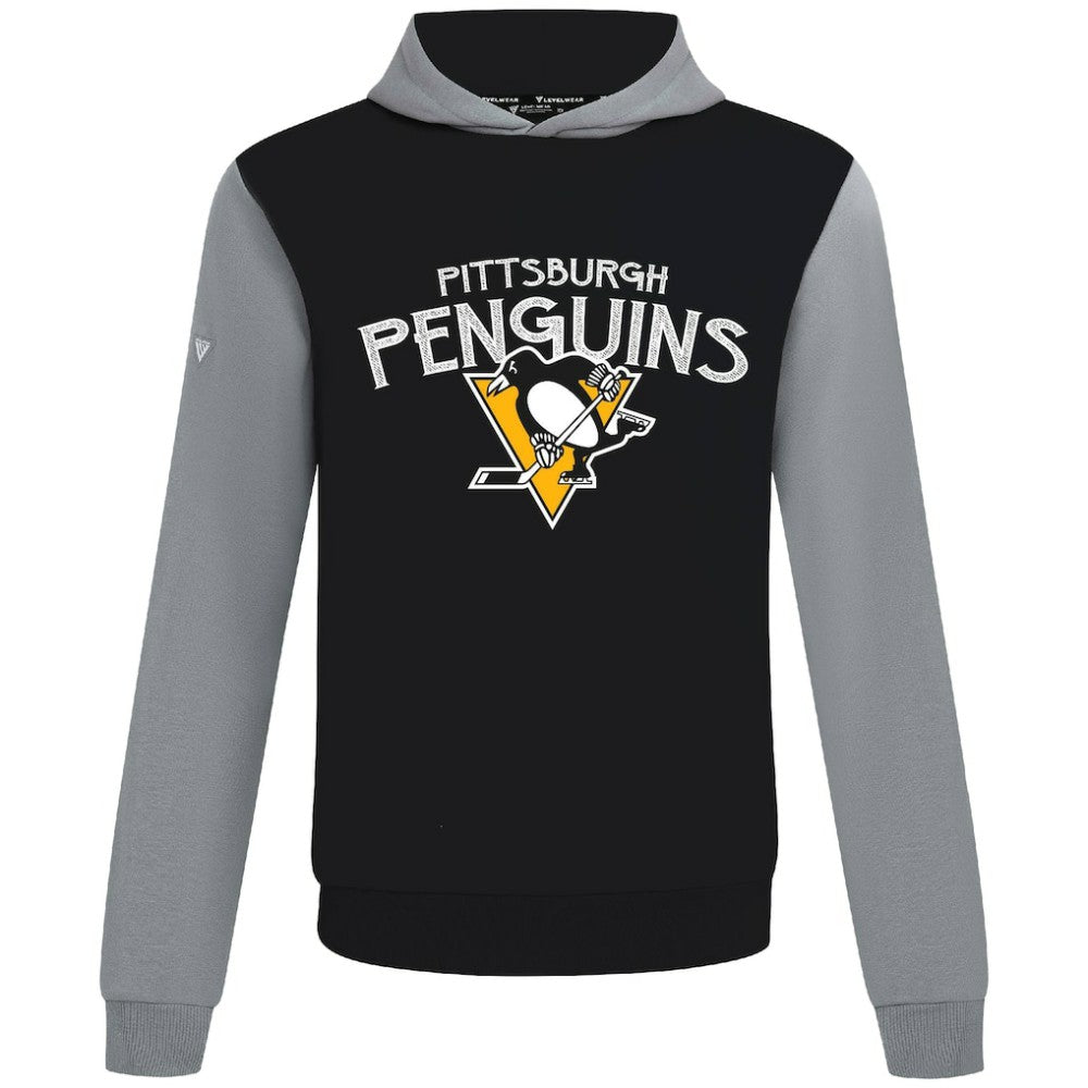 Pittsburgh Penguins Levelwear Ultimate Mission Pullover Hoodie - Black/Gray - NHL
