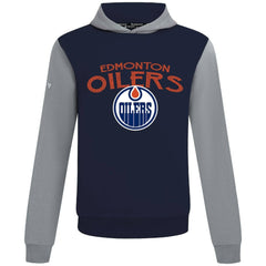 Edmonton Oilers Levelwear Ultimate Mission Pullover Hoodie - Navy/Gray - NHL