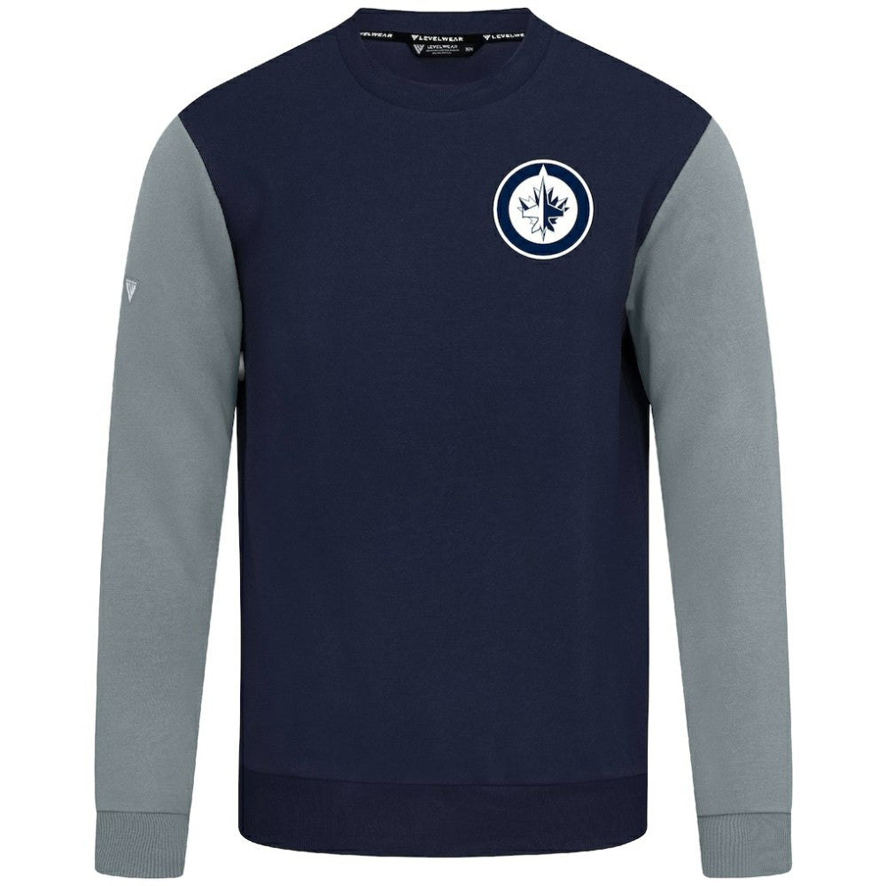 Winnipeg Jets Levelwear Ultimate Response Sweatshirt - Navy/Gray - NHL