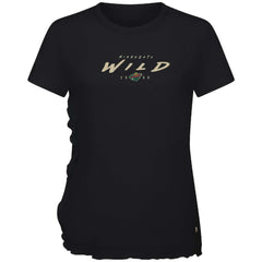 Minnesota Wild Levelwear Women's Airflow Scratched T-Shirt - Black - NHL