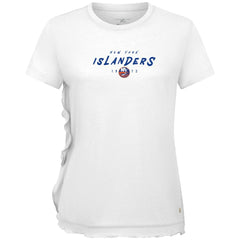 New York Islanders Levelwear Women's Airflow Scratched T-Shirt - White - NHL