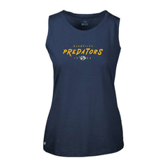 Nashville Predators Levelwear Women's Macy Scratched Tank Top - Navy - NHL