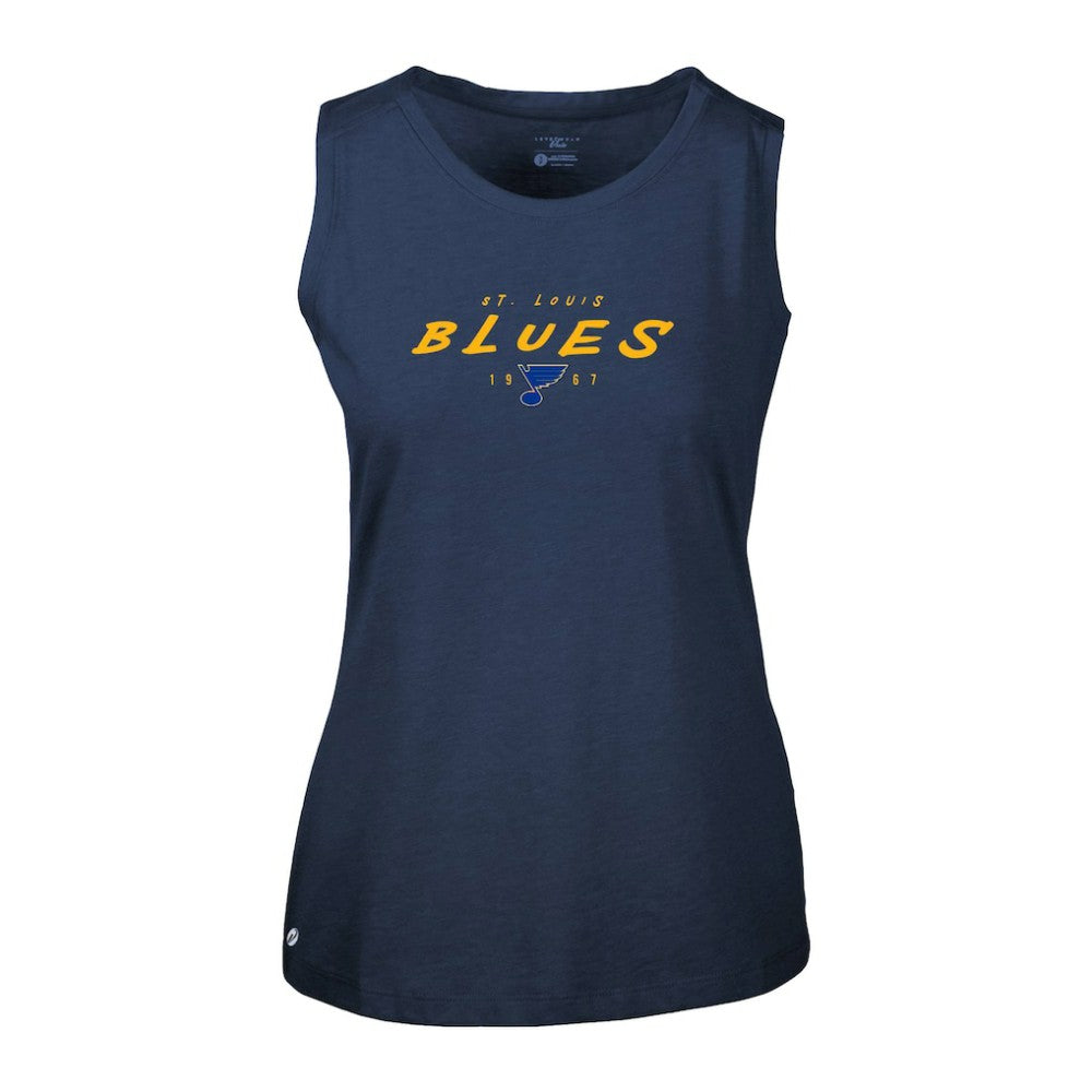 St. Louis Blues Levelwear Women's Macy Scratched Tank Top - Navy - NHL